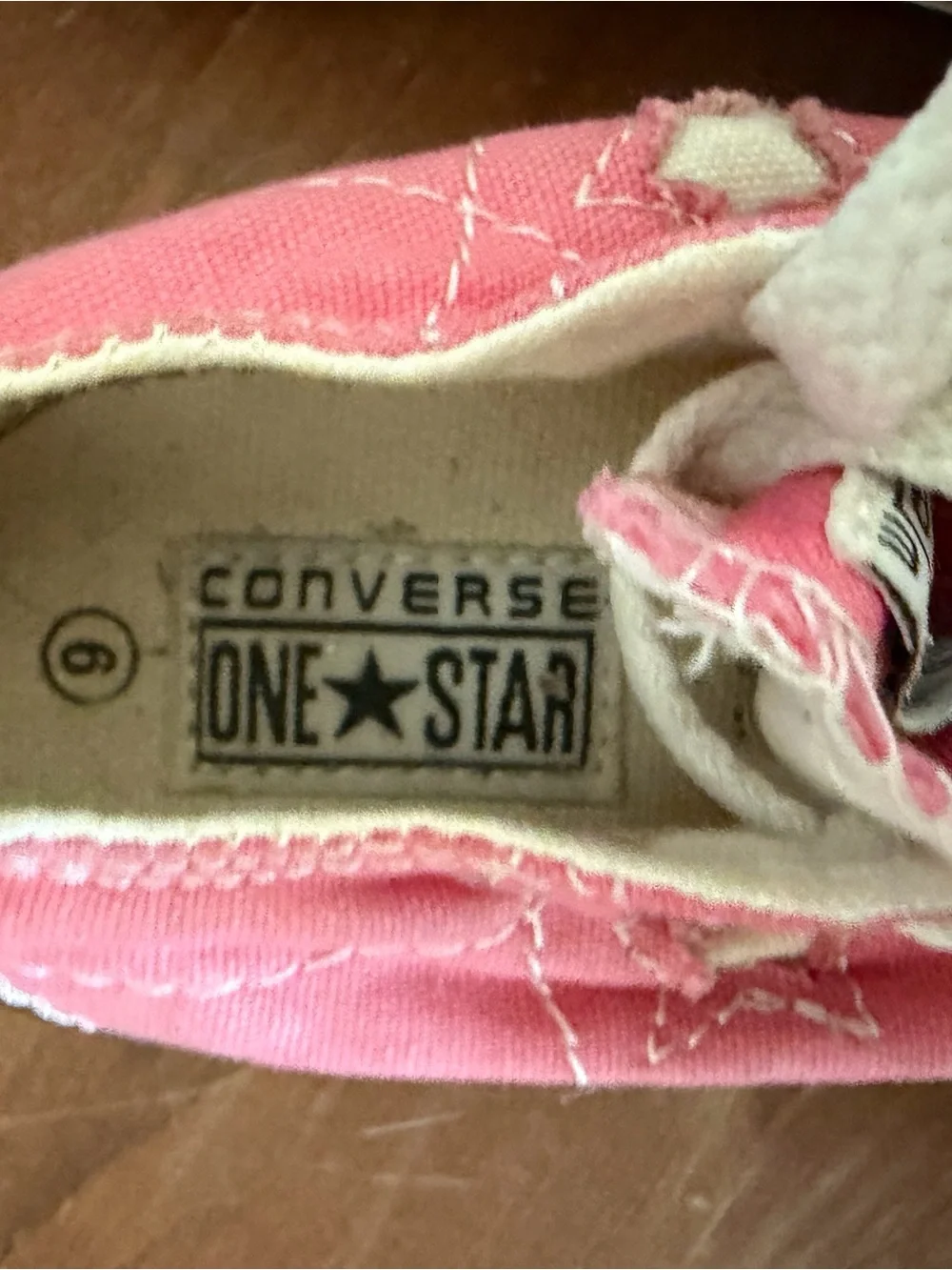 Converse Kids Baby Pink Canvas Lace-Up Sneakers with White Accents 6